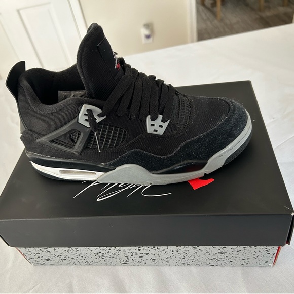 Jordan 4 Black Canvas - Picture 12 of 15